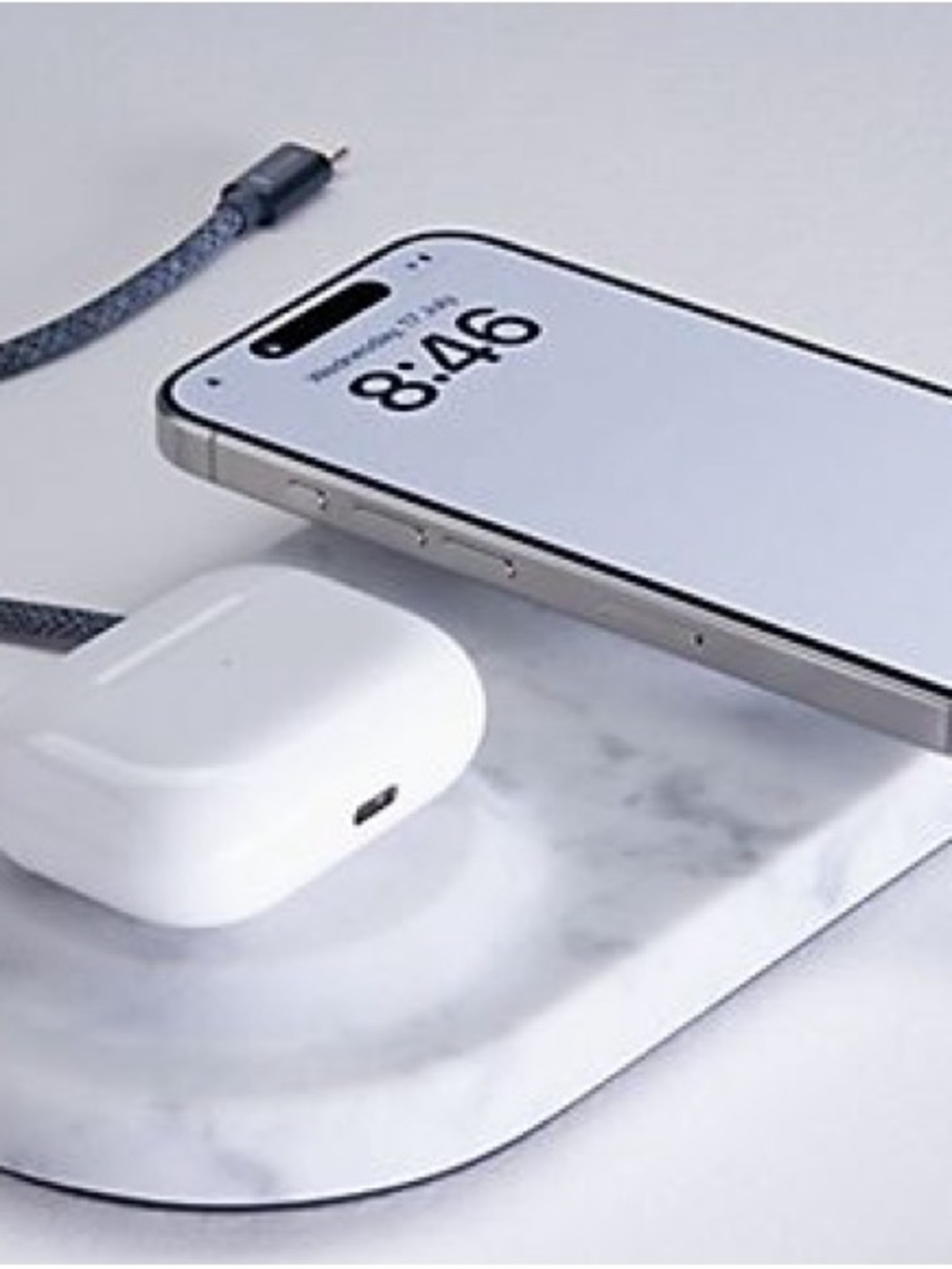 Einova Dual Classic Stone (white)
 Braided USB-C Charging Cable